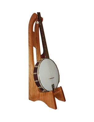 Tall Banjo Stand. For Resonator or Open Back Banjos. Free Shipping in Contiguous USA. Solid, quality hardwood species to choose from. - image5